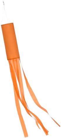 M METERXITY 1-Pack Windsock Flag, Colorful Wind Socks for Garden/Yard/Patio/Home Decor, Spring Summer Fall Winter Outdoor Hanging Decoration [59 in / 150cm, Orange]