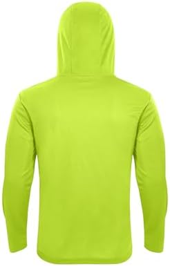 LeeHanTon Men's Sun Shirts Sun Protection Hoodie Shirt UPF 50+ Long Sleeve Work Athletic Shirt with Hooded for Fishing Hiking