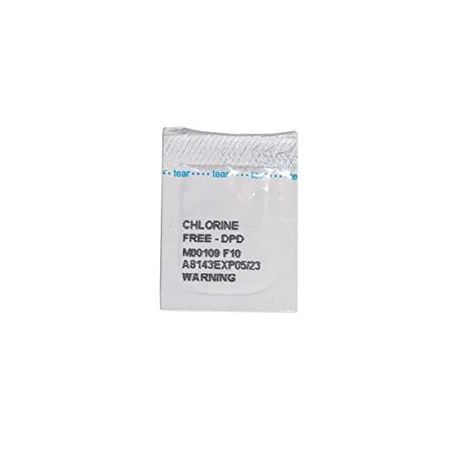 Hach DPD Free Chlorine Reagent Powder Pillows, 10 mL, Pack of 100, USEPA Accepted, Drinking Water and Wastewater Analysis, Boric Acid Free, 0.02-2.00 mg/L Cl₂, 2105569