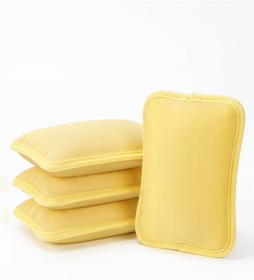 MEKER 4 PCS Grill Replacement Head, Yellow (NO Grill Brush)