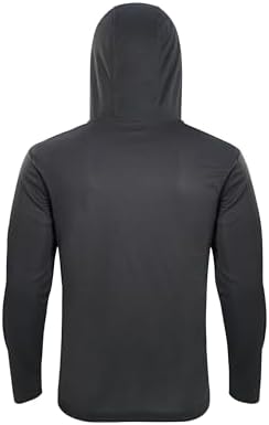 LeeHanTon Men's Sun Shirts Sun Protection Hoodie Shirt UPF 50+ Long Sleeve Work Athletic Shirt with Hooded for Fishing Hiking