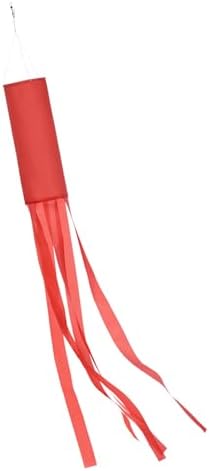 M METERXITY 1-Pack Windsock Flag, Colorful Wind Socks for Garden/Yard/Patio/Home Decor, Spring Summer Fall Winter Outdoor Hanging Decoration [59 in / 150cm, Red]