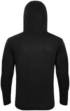 LeeHanTon Men's Sun Shirts Sun Protection Hoodie Shirt UPF 50+ Long Sleeve Work Athletic Shirt with Hooded for Fishing Hiking