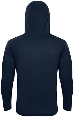 LeeHanTon Men's Sun Shirts Sun Protection Hoodie Shirt UPF 50+ Long Sleeve Work Athletic Shirt with Hooded for Fishing Hiking