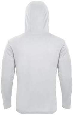 LeeHanTon Men's Sun Shirts Sun Protection Hoodie Shirt UPF 50+ Long Sleeve Work Athletic Shirt with Hooded for Fishing Hiking