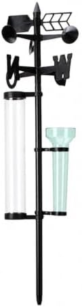 Rain Gauge Outdoor, Weather Station Kit Rain Gauge Thermometer Anemometer 3 in One
