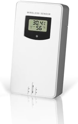 Digital Indoor Outdoor Wireless Remote Sensor, Temperature and Humidity Meters, Sutible for Weather Station with Rain Gauge (3378R)