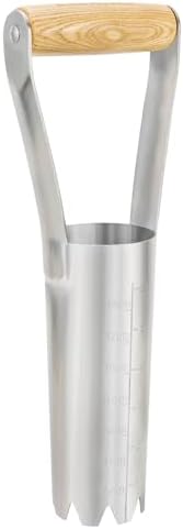 6 Inch Grass Plug Planter, Pro Plugger with Depth Marker & Sharp Teeth