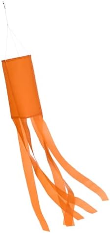 M METERXITY 1-Pack Windsock Flag, Colorful Wind Socks for Garden/Yard/Patio/Home Decor, Spring Summer Fall Winter Outdoor Hanging Decoration [39.4 in / 100cm, Orange]