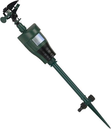 Adjustable 360° Motion Activated Sprinkler for Garden – Animal Deterrent Motion Sensor Sprinkler to Protect Plants