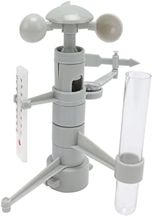 DIY Weather Station Toy Educational Set with Wind Vane, Anemometer, Thermometer, and Rain Gauge for Science Learning