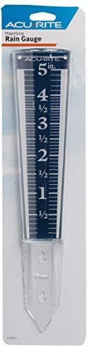 AcuRite 5" Capacity Easy-to-Read Magnifying Rain Gauge, Acrylic (00850A3)