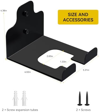 JNIHEEP Garage Organizer Trimmer Rack, Garden Power Tool Hanger Weed Whackers Holder Wall Mounted for Grass Trimmer, Hedge Trimmer, Garage Trimmer, Garden Tools,1 Pack