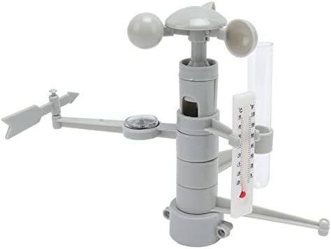 DIY Weather Station Toy, Wind Vane, Anemometer, Thermometer, Rain Gauge, Premium Materials, Simple Operation, Hands on Ability Improvement,