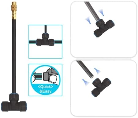 New drip Irrigation kit, Automatic Garden Watering System, Quick Connector and 360-degree Bending Dropper atomizing Copper Nozzle, Garden Plant Lawn Courtyard Watering System. (50FT)