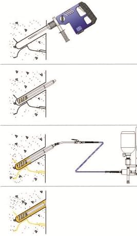 Grout Injection (1) Pump Grouting Gun Packer (+150) EPOXY Polyurethane Foam Injection Pump 110V 1300W for Concrete Repair Waterproofing Crack Repair Apartment Roofing Basement Garage Tunnel Bridge