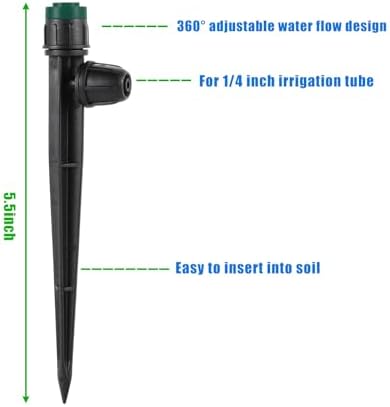 Anti-Drop Drip Irrigation Emitters Sprayers for 1/4" Tubing