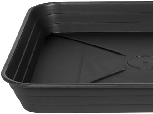 2 Pack Square Plant Saucer Tray 12 inch, Heavy Duty Plastic Plant Saucers for Indoors Outdoor, Flower Plant Drip Trays for Pots, Square Seed Starting Tray, Seedling Growing Trays