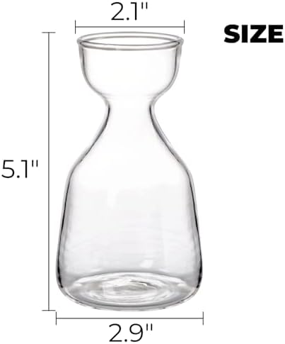Hiceeden 3 Pack Avocado Seed Starter Vase for Growing, Glass Acorn Tree Growing Kit Vase, Small Avocado Tree Plant Pot Seed Planter, Flower Bud Vases Gift for Gardening Lovers