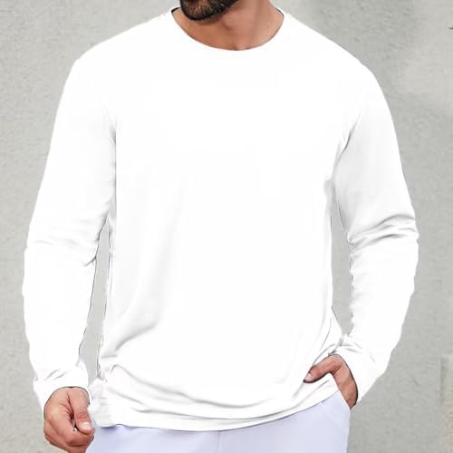 LeeHanTon Men's Sun Shirts Sun Protection Hoodie Shirt UPF 50+ Long Sleeve Work Athletic Shirt with Hooded for Fishing Hiking