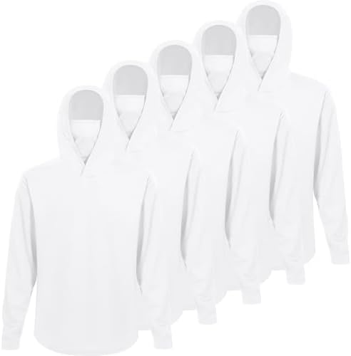 LeeHanTon Men's Sun Shirts Sun Protection Hoodie Shirt UPF 50+ Long Sleeve Work Athletic Shirt with Hooded for Fishing Hiking