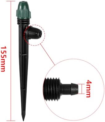 25PC Anti-Drop Drip Irrigation Spray on 6.3" Stake