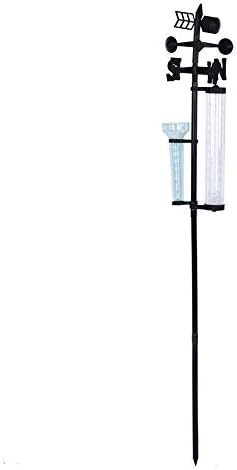 Weather Station, 3 in 1 Yard Weather Indicator with Wind Direction Arrow, Rain Garden Thermometer for Precipitation