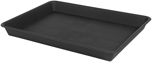 VUWEZ Plant Saucer Growing Trays, Seed Starter Tray, 14"x11", Heavy Sturdy Plastic Microgreens Saucers, Propagation Saucer Rectangular, Humidity Trays, Seedling Seed Starter Growing Tray