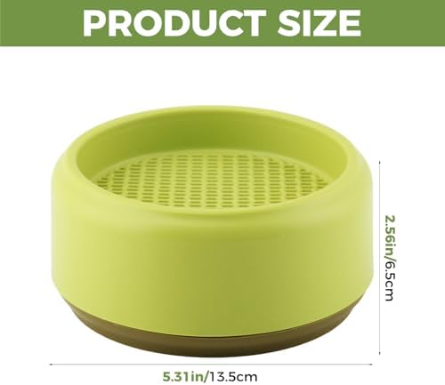 Hydroponic Cat Grass Planter, Plastic Catnip Cat Grass Box 5.31"x2.56", Soil-Free Anti-Digging Planting Trays, Wheatgrass Growing Pot for Indoor Cats Pets (Green)