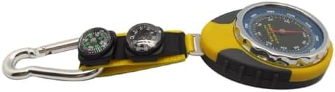 4-In-1 Handheld Altimeter, Barometer, Thermometer, 2.4 Inch, Rugged Abs Case For Weather Prediction, Hiking And Camping Gear, Yellow