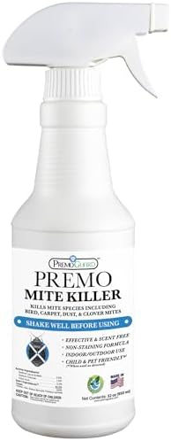 Premo Guard Natural Mite Spray, Kills Dust, Bird, Carpet, and Other Mites