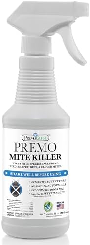 Premo Guard Natural Mite Spray, Kills Dust, Bird, Carpet, and Other Mites