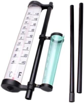 Artibetter 2 Sets 3-in-1 Outdoor Thermometer and Rain Gauge with Wind Direction Meter Plastic Weather Measuring Instrument for Farm Planting and Garden Decoration