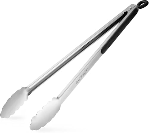 Grill Tongs, 17 Inch Extra Long Stainless Steel BBQ Tongs (17", 1PC)
