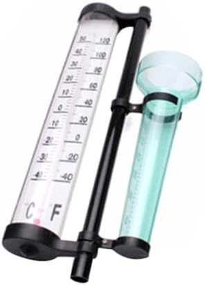 2 Sets 3-in-1 Outdoor Weather Station Measuring Instruments with Rain Gauge and Wind Direction Meter, Plastic Material for Farm Planting and Garden Decoration