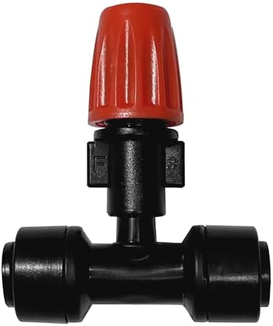 40PCS Push-to-Fit Drip Irrigation Micro Spray Emitters for 1/4 inch Irrigation Tubing, Three-Way Adjustable Atomizing Nozzle, Irrigation Dripper Sprinklers for Garden Greenhouse Agricultural