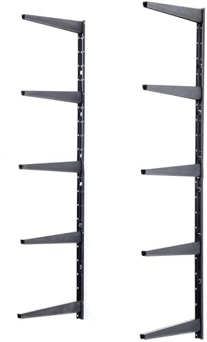 Delta Minimalistic Black Shelf Brackets Cycle, Set of 10 Fully Adjustable 12-inch Heavy Duty Shelf Brackets, Holds Up to 480 lbs, Modern Shelf Bracket for Wood Shelves