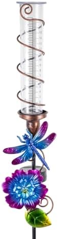 Stargarden Rain Gauge Outdoor, Dragonfly Solar Rain Gauge