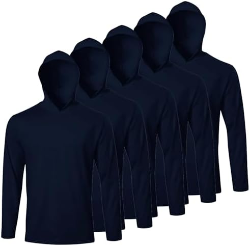 LeeHanTon Men's Sun Shirts Sun Protection Hoodie Shirt UPF 50+ Long Sleeve Work Athletic Shirt with Hooded for Fishing Hiking
