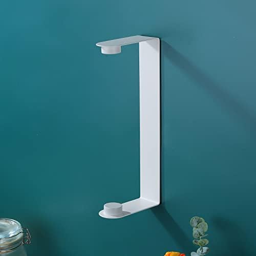 ZUNTO Paper Towel Holder Under Cabinet - Paper Towel Rack for Kitchen, Adhesive Paper Towel Holder SUS304 Stainless Steel(White)
