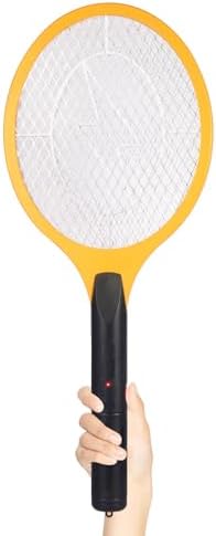 Electric Fly Swatter Bug Zapper Zap Mosquito - Indoor Outdoor Zapping Racket for Pest - Safe to Touch with 3-Layer Safety Mesh, Large Size, Pack of 1