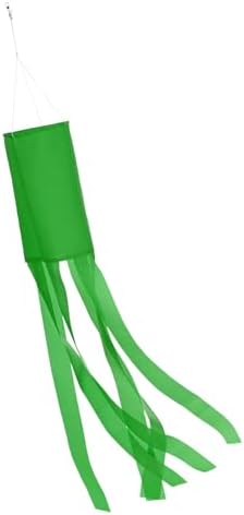 M METERXITY 1-Pack Windsock Flag, Colorful Wind Socks for Garden/Yard/Patio/Home Decor, Spring Summer Fall Winter Outdoor Hanging Decoration [39.4 in / 100cm, Green]