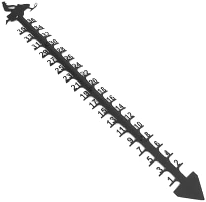 Iron Art Snow Gauge, 36 Inch Outdoor Large Snowfall Measuring Depth Measure Rod Snow Stick for Garden Yard Christmas Decorations Snowflake Instrument Decor