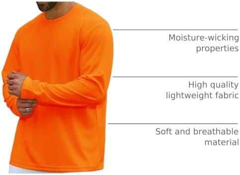 LeeHanTon Men's Sun Shirts Sun Protection Hoodie Shirt UPF 50+ Long Sleeve Work Athletic Shirt with Hooded for Fishing Hiking