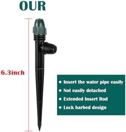 25PC Anti-Drop Drip Irrigation Spray on 6.3" Stake