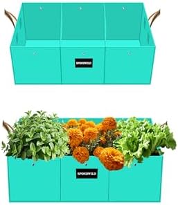 2 Pcs 15 Gallon Rectangle Grow Bags for Growing Potatoes, PE Pots Potato Pots Growing Containers Potato Planter Potato Planter for Growing Potatoes, Green