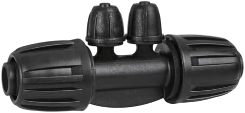 1/2 Inch To 1/4 Drip Irrigation Fittings - 8 Pack Drip Line Irrigation 1/2'' to 1/4'' Barbed Tee Adapter Anti-Drop Lock Nut Barbed Reducer 4 Way Connectors for Drip Irrigation System
