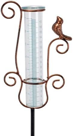 Rain Gauge Outdoor with 7'' Capacity Glass Tube