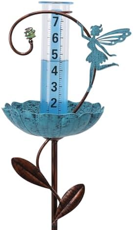 Rain Gauge Outdoor, Fairy Rain Gauges for Yard Patio Lawn Decor