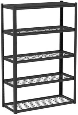 REIBII 2 Pack Garage Shelving 3200 LBS Load Space Saving Storage Shelves